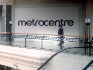 MetroCentre logo on empty unit