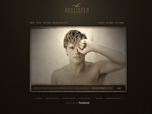 Hollister's website, including the '1922' device