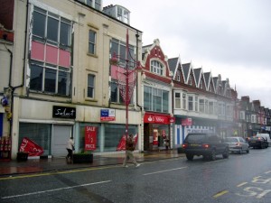 My own photo of the former Select shop and its surroundings, back in December