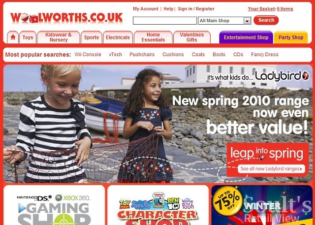 Shop Direct's Woolworths.co.uk back in 2010