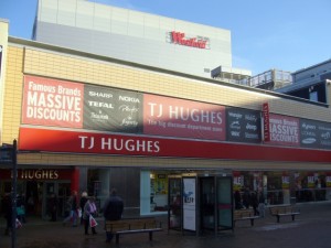 Former Woolworths (now TJ Hughes), Westfield, Derby (23 Dec 2009). Photograph by Graham Soult
