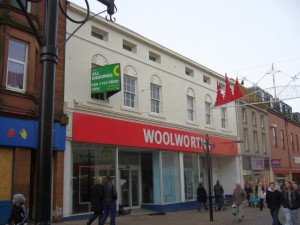 Former Woolworths, Dumfries (29 Dec 2009). Photograph by Graham Soult