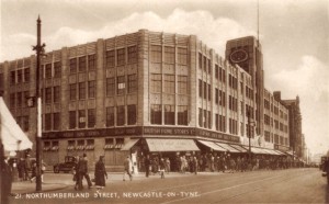Old postcard of Bhs site, Northumberland Street, Newcastle