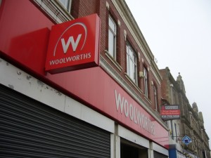 Former Woolworths, Bishop Auckland (6 Feb 2010). Photograph by Graham Soult
