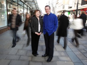 Yours truly in Northumberland Street, with Marketwise Strategies MD Jacquie Potts