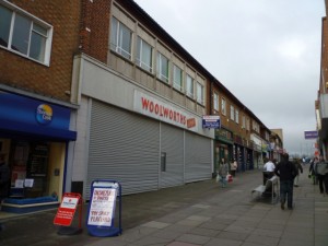 Former Woolworths, Peterlee (12 March 2010). Photograph by Graham Soult