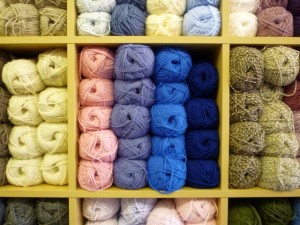 Wool display in the North Shields Wooly Minded (18 Jun 2010). Photograph by Graham Soult