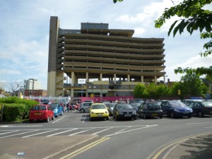 Gateshead's Get Carter car park (18 Jun 2010). Photograph by Graham Soult