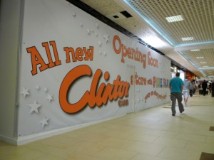 The new Clinton Cards site in Eldon Square, photographed last month (6 Aug 2010). Photograph by Graham Soult