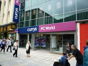 Currys and PC World, Northumberland Street, Newcastle (6 Aug 2010). Photograph by Graham Soult