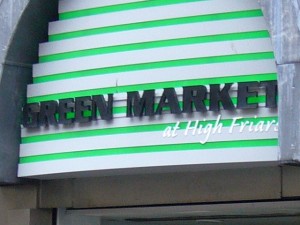 Entrance to Green Market, Newcastle. Photograph by Graham Soult