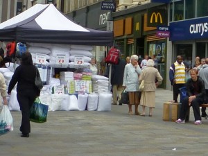 Is this really the place for a market stall? (6 Aug 2010). Photograph by Graham Soult