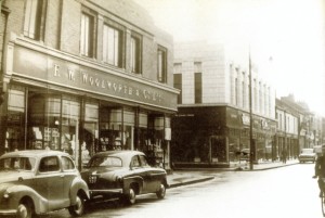 Historic view of Jarrow's Woolworths and Burton shops in Ormonde Street