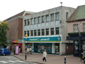 Former Woolworths (now Poundland), Cannock (30 Sep 2010). Photograph by Graham Soult