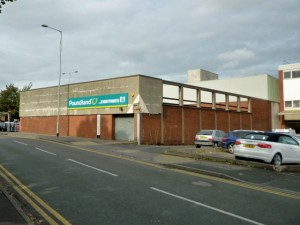 Rear of former Woolworths (now Poundland), Cannock (30 Sep 2010). Photograph by Graham Soult