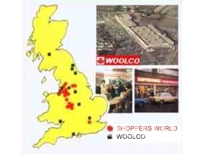 Shoppers World locations, 1975 (adapted from Woolworths Virtual Museum graphic)