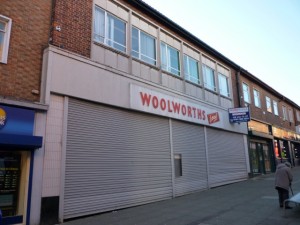 Former Woolworths, Peterlee (1 Mar 2011). Photograph by Graham Soult