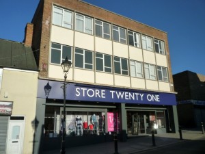Former Woolworths (now Store Twenty One), Houghton-le-Spring (1 Mar 2011). Photograph by Graham Soult