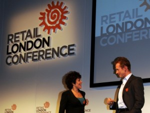 Ruby Wax and Andy Bond at the Retail London Conference