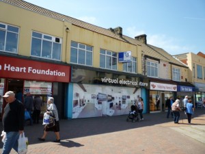 One of Redcar's virtual shops (4 May 2011). Photograph by Graham Soult