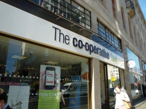 Recently opened Co-operative Food store in the Strand, London (6 Apr 2011). Photograph by Graham Soult