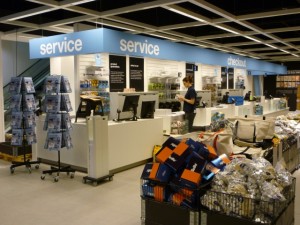 Checkouts, Clas Ohlson, Newcastle (23 Aug 2011). Photograph by Graham Soult
