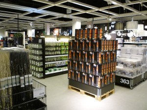 Lighting products, Clas Ohlson, Newcastle (23 Aug 2011). Photograph by Graham Soult