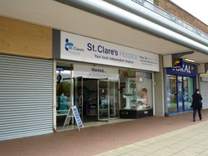 St Clare's Hospice shop, Jarrow (8 Aug 2011). Photograph by Graham Soult