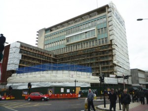 Work underway at John Lewis Exeter (6 Sep 2011). Photograph by Graham Soult