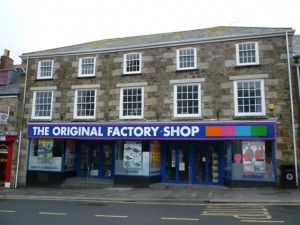Former Woolworths (now The Original Factory Shop), Helston (20 Feb 2011). Photograph by Graham Soult