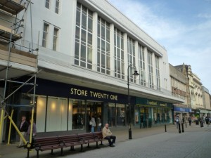 Former Woolworths (now Store Twenty One and Poundland), King Street, South Shields (22 Sep 2011). Photograph by Graham Soult