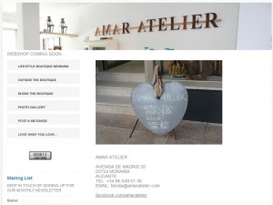 Screenshot of Amar Atelier website (23 Oct 2011)