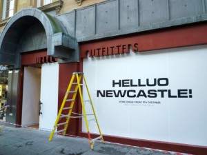 Upcoming Urban Outfitters, Newcastle (29 Nov 2011). Photograph by Graham Soult