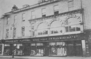 c1920s postcard of unidentified Woolworths