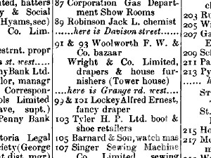 Extract from 1913 Kelly's Directory for the North Riding (p.216)
