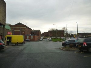 Existing Poundstretcher (left) and UGO (right), Stanley (2 Dec 2011). Photograph by Graham Soult