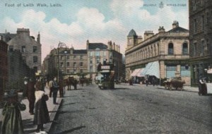 Early 1900s postcard of the Foot of the Walk, pre-Woolworths