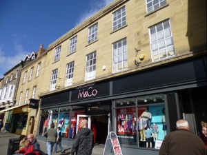 Former Woolworths (now M&Co), Alnwick (31 Mar 2012). Photograph by Graham Soult