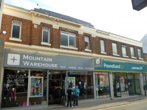 Former Woolworths (now Poundland and Mountain Warehouse), Cirencester (13 Nov 2011). Photograph by Graham Soult