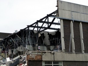 Demolition of Tesco Gateshead (13 May 2012). Photograph by Graham Soult