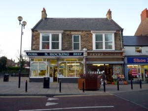 Hocking butcher's shop in Spennymoor (5 Jan 2012). Photograph by Graham Soult