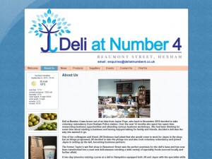 Screenshot of Deli at Number 4's 'About us' page (6 Sep 2012)