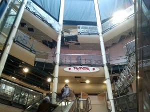Interior of Monument Mall being dismantled (9 Oct 2012). Photograph by Graham Soult