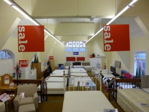 New beds department at Tamworth Co-op (21 Dec 2012). Photograph by Graham Soult