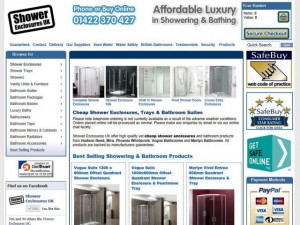 Shower Enclosures UK website (30 Jan 2013)