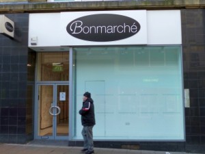 The empty Bonmarche store a month ago (13 Jan 2013). Photograph by Graham Soult