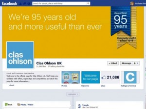 Clas Ohlson Facebook page (15 Feb 2013)
