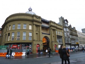Blackett Street entrance to Monument Mall, providing access to existing TK Maxx (10 Feb 2013). Photograph by Graham Soult