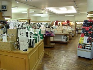 Glassware department at Havens, Westcliff-on-Sea (24 Sep 2010). Photograph courtesy of Havens