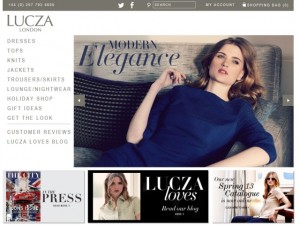 Screenshot of Lucza website (19 Apr 2013)